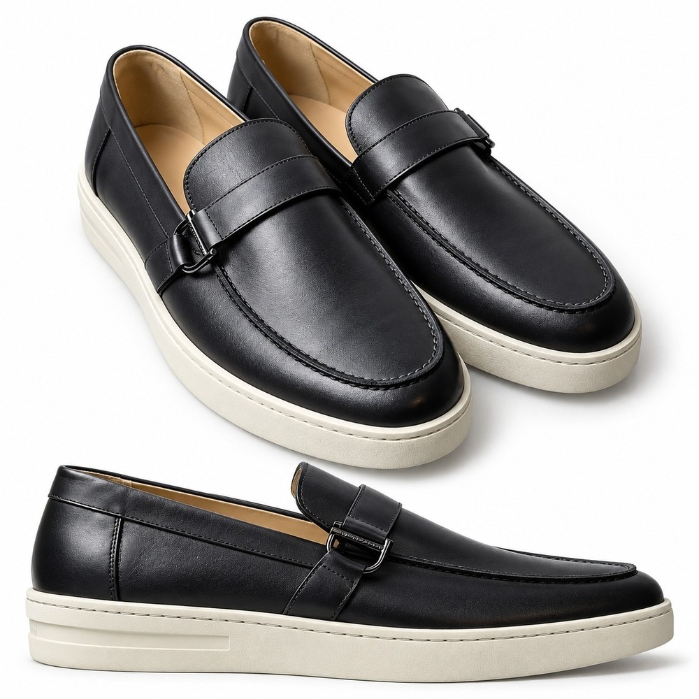 NWOB STUART WEITZMAN Hamptons Buckle Loafer Men Sz 13M Blue White Midsole Luxury